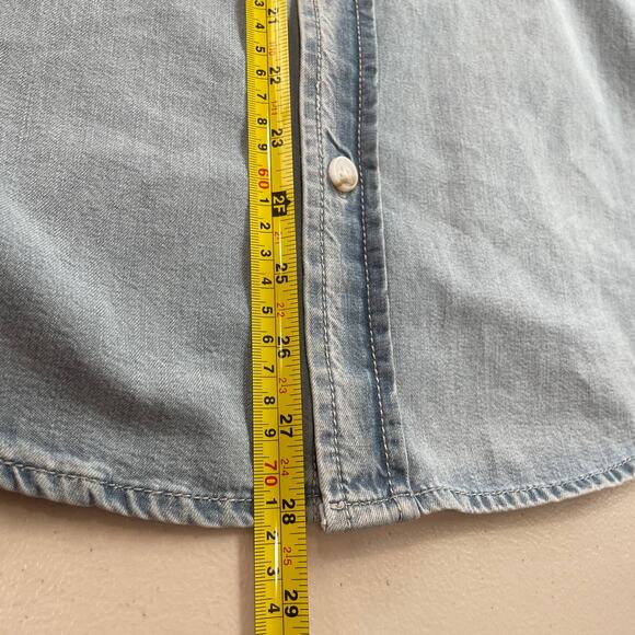 PacSun Modern Amusement Jean Short Sleeve Denim Chambray Unisex Shirt S - Picture 7 of 10